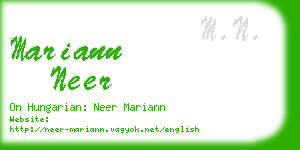 mariann neer business card